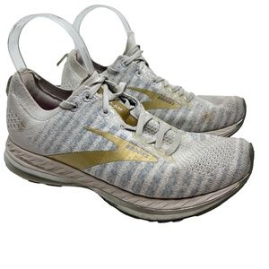 Brooks Shoes Brooks Bedlam Striped Gray Gold Sneakers